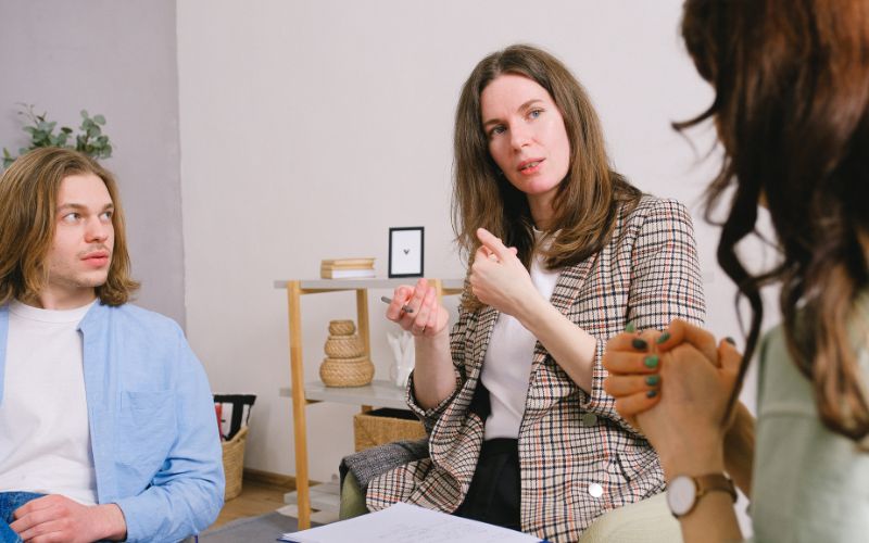 young adult in treatment